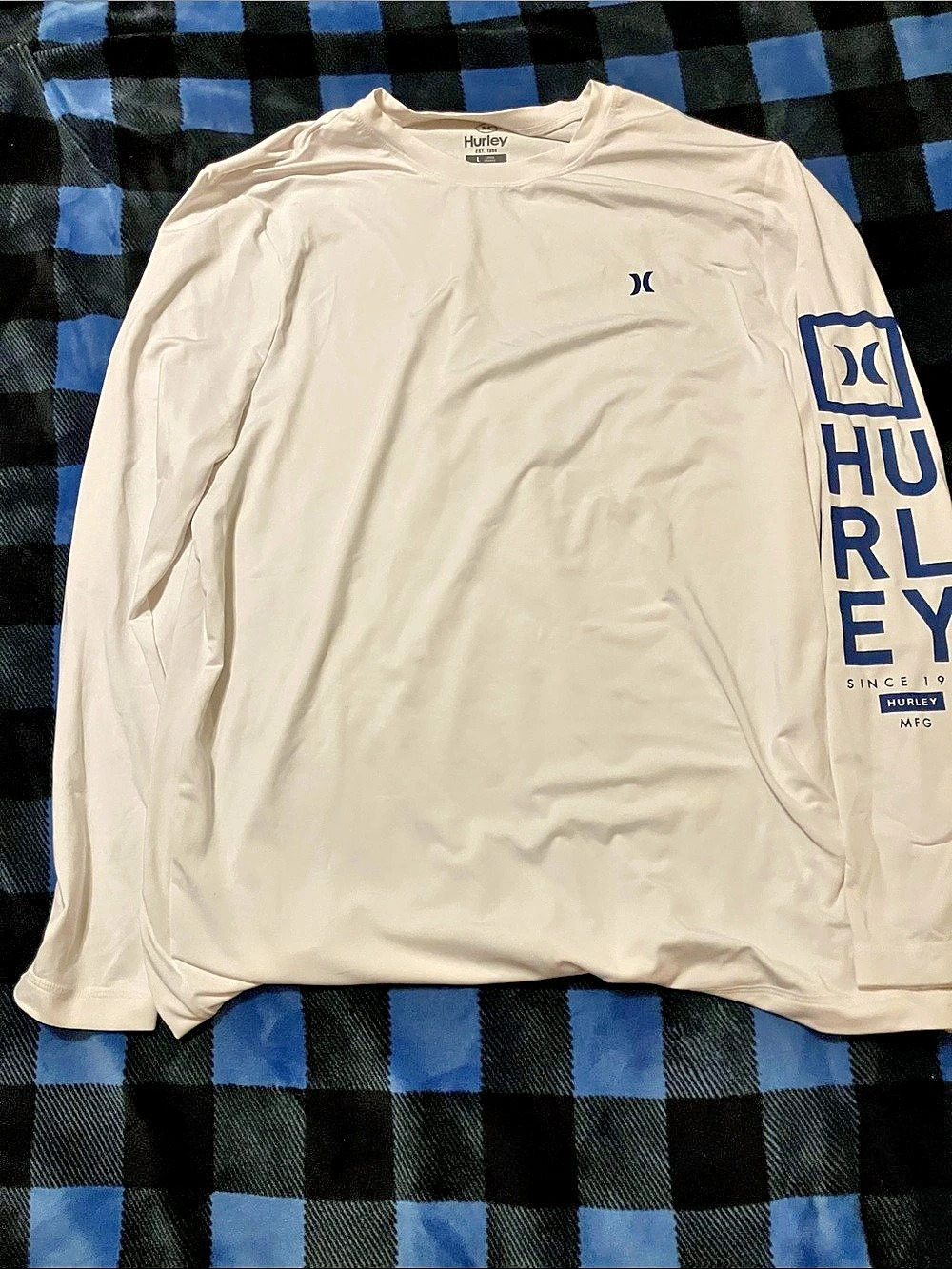 Hurley Long Sleeve Graphic Tee White Size Large